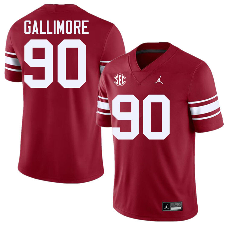 Oklahoma Sooners #90 Neville Gallimore College Football Jerseys,Uniforms-Throwback